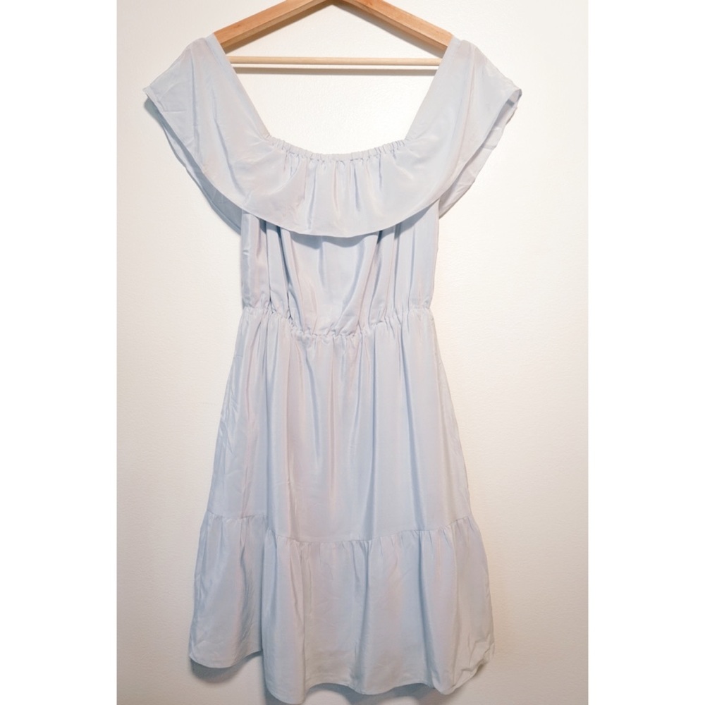 Club monoco silk off the shoulder dress